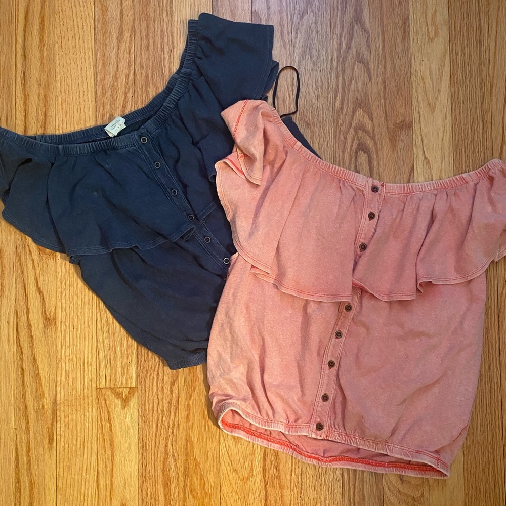 BUNDLE! Two free people off the shoulder tops